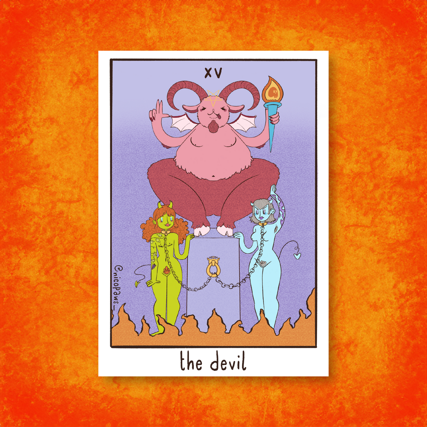 The Devil Tarot A4 Print